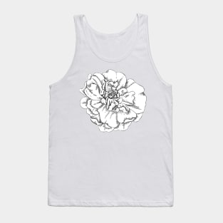 Black and White Rose Tank Top